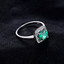 1 1/2 CTW Cushion Green Nano Emerald Cushion Halo Cocktail Ring in 0.925 White Sterling Silver (MDS230006)