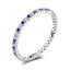 1/5 CTW Round Blue Spinel Alternating Eternity Anniversary Wedding Band Ring in 0.925 White Sterling Silver (MDS230017)