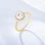 1 3/8 CTW Oval White Cubic Zircronia Oval Halo Cocktail Yellow Gold Plated Ring in 0.925 Sterling Silver with Accents (MDS230024)