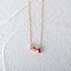 1 1/20 CTW Emerald Pink Cubic Zirconia Cluster Necklace Yellow Gold Plated in 0.925 Sterling Silver (MDS230033)