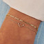 Heart Chain Yellow Gold Plated Bracelet in 0.925 Sterling Silver (MDS230037)