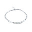 Paper Clip Link Bracelet in 0.925 White Sterling Silver (MDS230040)