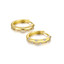1/20 CTW Round White Cubic Zirconia Huggie Yellow Gold Plated Earrings in 0.925 Sterling Silver (MDS230041)