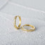 1/20 CTW Round White Cubic Zirconia Huggie Yellow Gold Plated Earrings in 0.925 Sterling Silver (MDS230041)