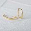 Huggie Yellow Gold Plated Earrings in 0.925 Sterling Silver (MDS230043)