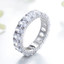5 3/5 CTW Oval White Cubic Zirconia Eternity Anniversary Wedding Band Ring in 0.925 White Sterling Silver (MDS230046)