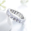 5 3/5 CTW Oval White Cubic Zirconia Eternity Anniversary Wedding Band Ring in 0.925 White Sterling Silver (MDS230046)