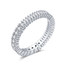 1 2/3 CTW Round White Cubic Zirconia Half Baguette Eternity Anniversary Wedding Band Ring in 0.925 White Sterling Silver (MDS230051)