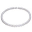 Oval White Freshwater Pearl Necklace in 0.925 White Sterling Silver (MDS230060)