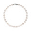 Baroque White Freshwater Pearl Necklace in 0.925 White Sterling Silver (MDS230061)