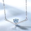 2 3/8 CTW Round Blue Nano Topaz V-Shaped Bar  Necklace in 0.925 White Sterling Silver (MDS230067)