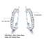 2 CTW Round White Cubic Zirconia Channel Set Huggie Earrings in 0.925 White Sterling Silver (MDS230076)