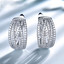 2 1/10 CTW Round White Cubic Zirconia Twisted Multi-row Drop/Dangle Earrings in 0.925 White Sterling Silver (MDS230080)