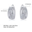 2 1/10 CTW Round White Cubic Zirconia Twisted Multi-row Drop/Dangle Earrings in 0.925 White Sterling Silver (MDS230080)