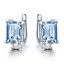 5 1/6 CTW Emerald Blue Nano Topaz 4-Prong Stud Earrings in 0.925 White Sterling Silver (MDS230082)