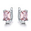 5 1/6 CTW Emerald Pink Nano Morganite 4-Prong Stud Earrings in 0.925 White Sterling Silver (MDS230083)