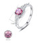1 CTW Cushion Pink Cubic Zirconia Cushion Halo Cocktail Ring in 0.925 White Sterling Silver with Baguette Accents (MDS230093)