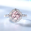 3 1/7 CTW Cushion Pink Nano Morganite Vintage Floral Halo Cocktail Ring in 0.925 White Sterling Silver with Accents (MDS230095)