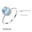 2 7/8 CTW Oval Blue Nano Topaz Oval Halo Cocktail Ring in 0.925 White Sterling Silver with Accents (MDS230100)