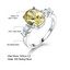 7 1/2 CTW Oval Yellow Cubic Zirconia Solitaire with Accents Cocktail Ring in 0.925 White Sterling Silver (MDS230142)