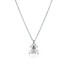 1/4 CTW Marquise White Cubic Zirconia Insect Nature Pendant Necklace in 0.925 White Sterling Silver With Chain (MDS230146)
