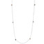 1 1/10 CTW Emerald Multi Cubic Zirconia Gemstones by the Yard Necklace in 0.925 White Sterling Silver (MDS230156)
