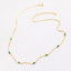 1 CTW Emerald Green Cubic Zirconia Gemstones by the Yard Necklace Yellow Gold Plated in 0.925 Sterling Silver (MDS230158)