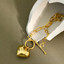 Hollow Charm Heart Yellow Gold Plated Bracelet in 0.925 Sterling Silver (MDS230162)