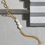 Baroque White Freshwater Pearl Chain Link Yellow Gold Plated Bracelet in 0.925 Sterling Silver (MDS230164)