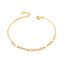 2 3/5 CTW Emerald White Cubic Zirconia Link Chain Yellow Gold Plated Bracelet in 0.925 Sterling Silver (MDS230172)