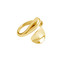 Twisted Cocktail Yellow Gold Plated Ring in 0.925 Sterling Silver Ajustable size (MDS230192)
