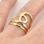 Twisted Cocktail Yellow Gold Plated Ring in 0.925 Sterling Silver Ajustable size (MDS230194)