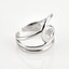 Twisted Cocktail Ring in 0.925 White Sterling Silver Ajustable size (MDS230195)
