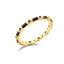 1 CTW Baguette Black Cubic Zirconia Alternating Bezel Set Eternity Yellow Gold Plated Ring in 0.925 Sterling Silver (MDS230199)