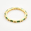 1 CTW Baguette Green Cubic Zirconia Alternating Bezel Set Eternity Yellow Gold Plated Ring in 0.925 Sterling Silver (MDS230201)