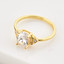 1 1/2 CTW Oval White Cubic Zirconia Cocktail Yellow Gold Plated Ring in 0.925 Sterling Silver (MDS230217)