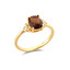 1 1/2 CTW Oval Brown Cubic Zirconia Cocktail Yellow Gold Plated Ring in 0.925 Sterling Silver (MDS230219)