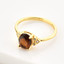 1 1/2 CTW Oval Brown Cubic Zirconia Cocktail Yellow Gold Plated Ring in 0.925 Sterling Silver (MDS230219)