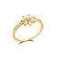 1/2 CTW Round Yellow Cubic Zirconia Floral Cocktail Ring in 0.925 Sterling Silver (MDS230224)