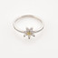 1/2 CTW Round Yellow Cubic Zirconia Floral Cocktail Ring in 0.925 White Sterling Silver (MDS230225)