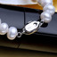 Oval White Freshwater Pearl Strand Necklace in 0.925 White Sterling Silver (MDS230228)
