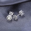 1 1/5 CTW Round White Topaz Stud Earrings in 0.925 White Sterling Silver (MDS210113)