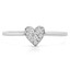 1/8 CTW Round Diamond Promise Heart Cluster Engagement Ring in 14K White Gold (MDR190074)