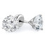 1 1/2 CTW Round Lab Created Diamond 3-Prong Stud Earrings in 14K White Gold (MD230258)