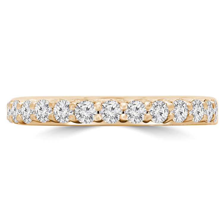 4/5 CTW Round Diamond 3/4 Way Shared-prong Semi-Eternity Anniversary Wedding Band Ring in 14K Yellow Gold (MD230289)