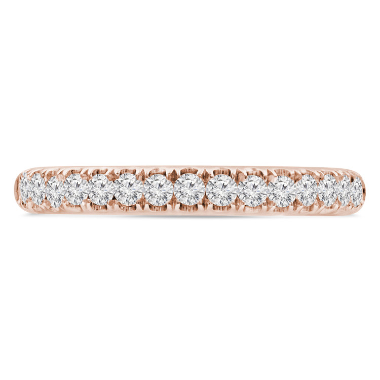 1/3 CTW Round Diamond Semi-Eternity Anniversary Wedding Band Ring in 14K Rose Gold (MD230291)