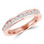 3/8 CTW Round Diamond 3/4 Way Channel Set Semi-Eternity Anniversary Wedding Band Ring in 14K Rose Gold (MD230302)