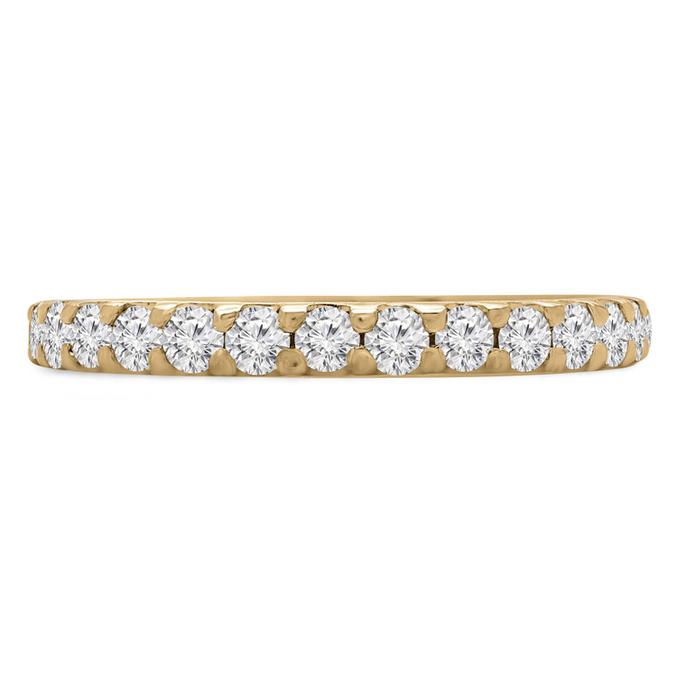 5/8 CTW Round Diamond 3/4 Way Semi-Eternity Anniversary Wedding Band Ring in 14K Yellow Gold (MD230303)