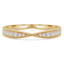 1/7 CTW Round Diamond Pinched Semi-Eternity Anniversary Wedding Band Ring in 14K Yellow Gold (MD230307)