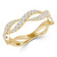 3/8 CTW Round Diamond Twisted Semi-Eternity Anniversary Wedding Band Ring in 14K Yellow Gold (MD230313)